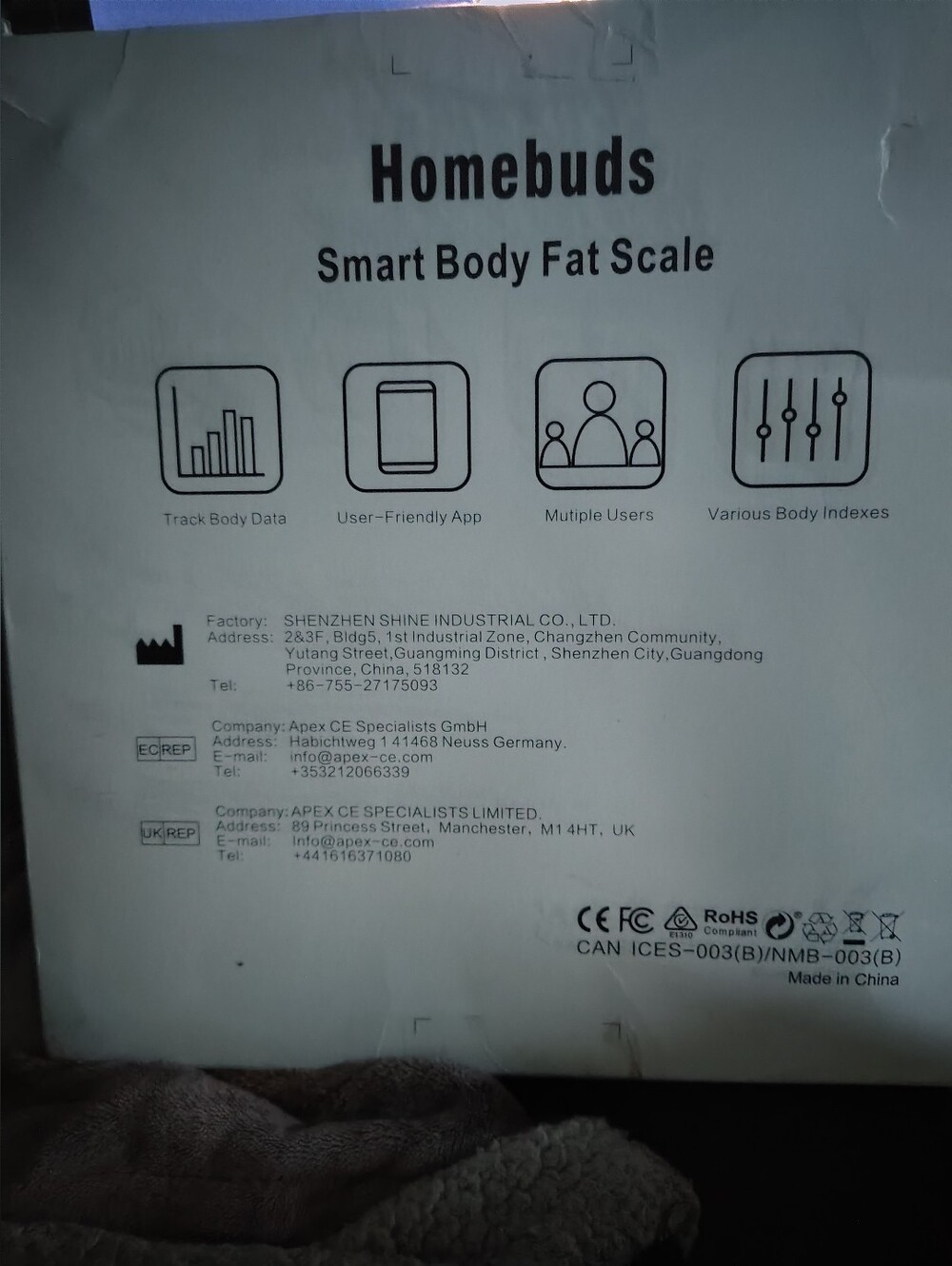 ⚖️ NEW Homebuds Smart Body Fat Scale - Bluetooth Digital Bathroom Scale ⚖️